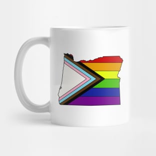 Progress pride flag -Oregon Mug